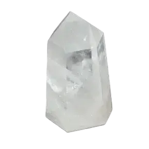 Lemurian Quartz Obelisk crystal on dark background, showcasing its unique properties for spiritual and energetic support.