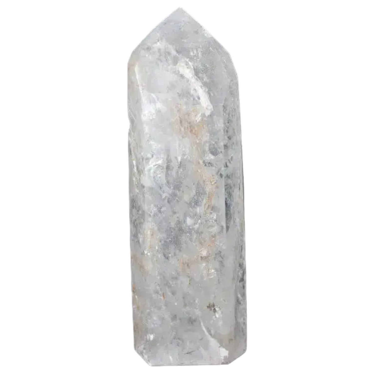 Lemurian Quartz Obelisk for clarity and balance, ethically sourced Clear Quartz crystal, powerful for healing and personal growth.