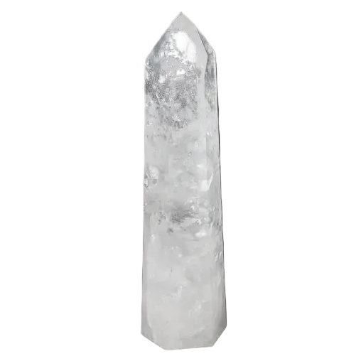 Lemurian Quartz Obelisk - Clear Quartz Crystal for Clarity, Balance, and Personal Growth, Ethically Sourced and Naturally Formed.