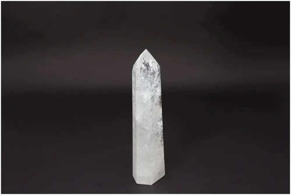 Lemurian Quartz Obelisk - Clear Quartz crystal for clarity, balance, and personal growth. Ethically sourced and naturally formed.