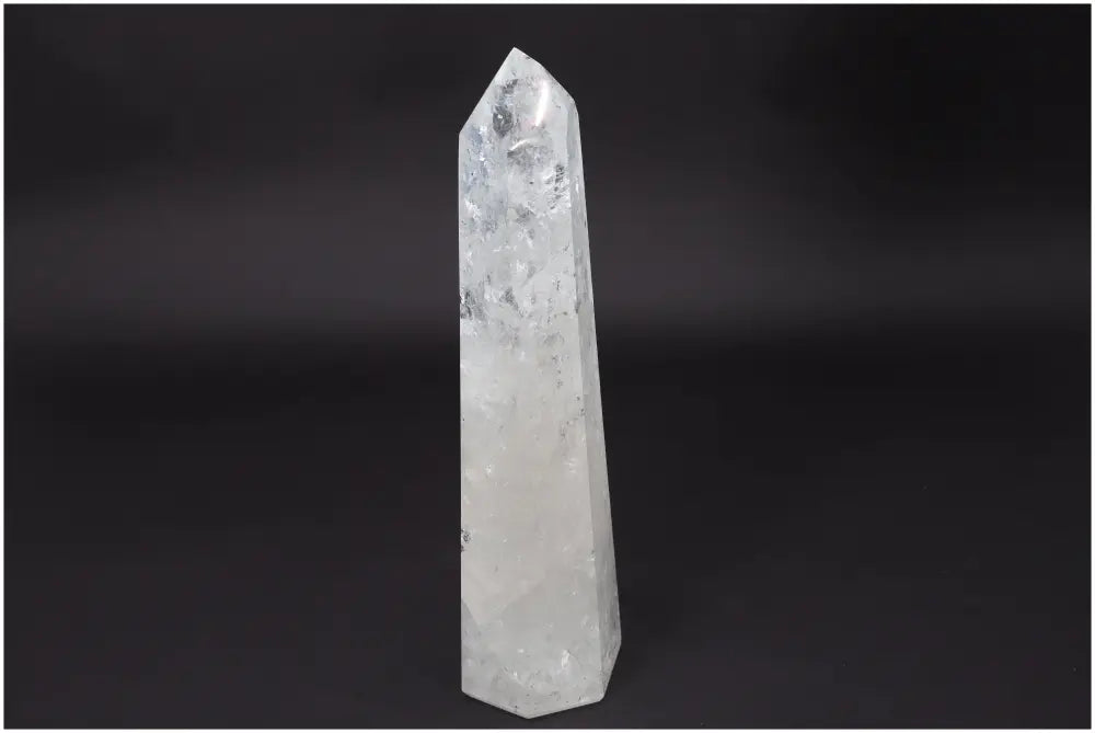 Lemurian Quartz Obelisk crystal for clarity and balance, known as the Master Healer, ethically sourced and naturally formed.