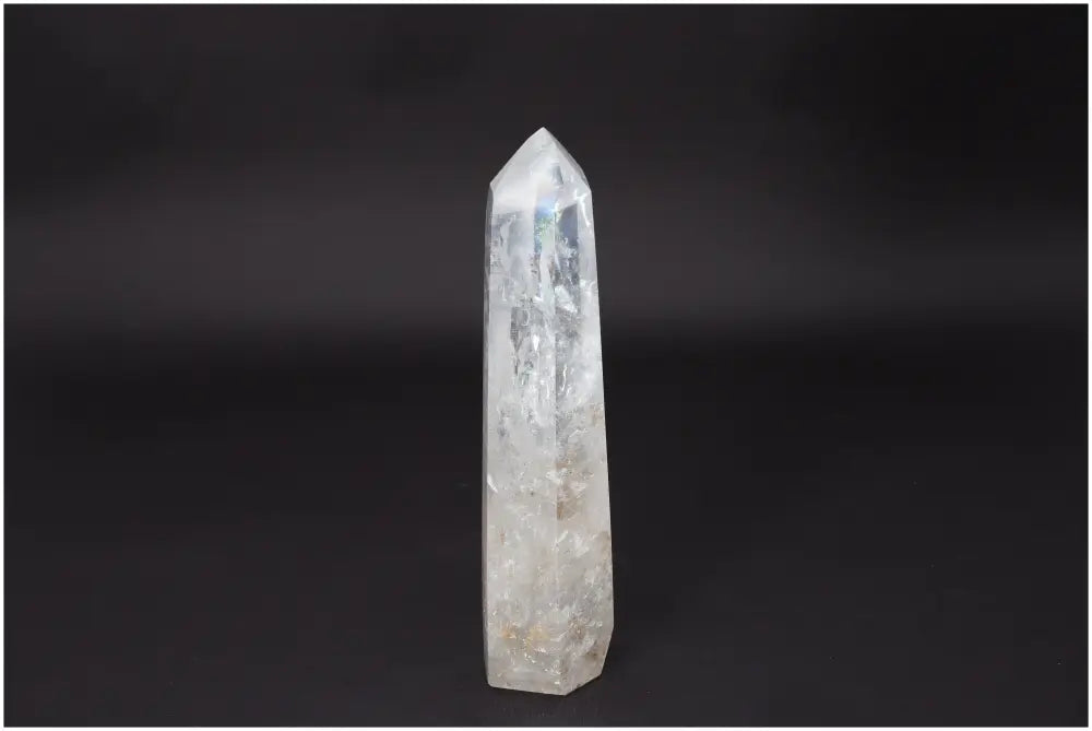 Lemurian Quartz Obelisk - powerful clear quartz crystal, ethically sourced, enhances energy and clarity, master healer stone.