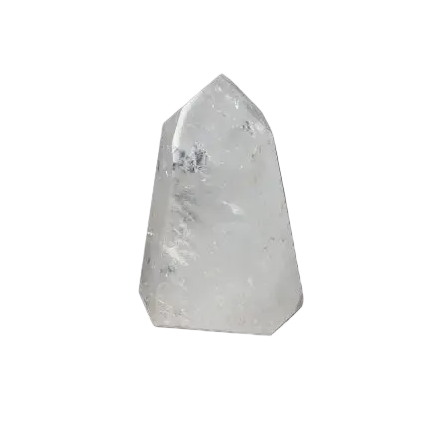 Lemurian Quartz Obelisk Crystal for Clarity and Balance on Dark Background