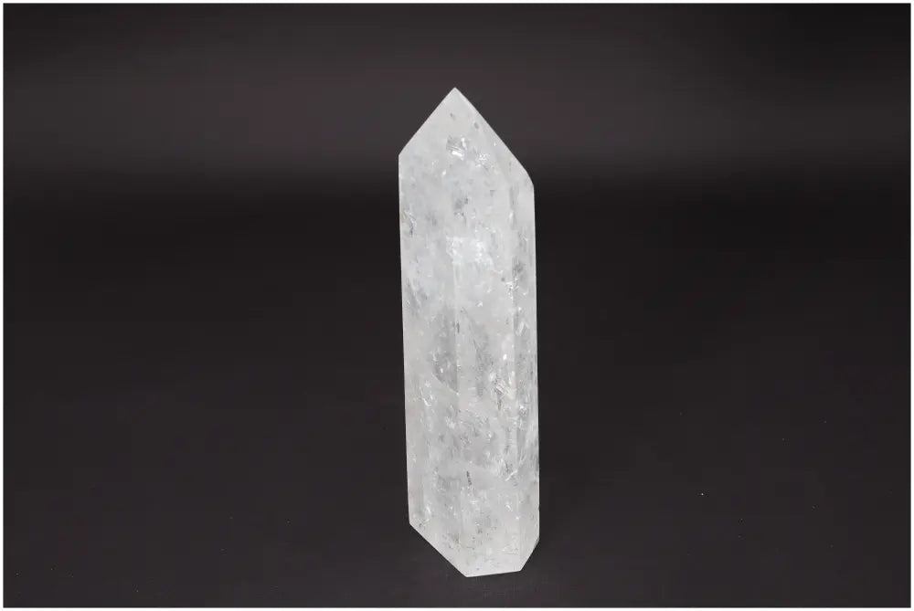 Lemurian Quartz Obelisk crystal, known as the 'Master Healer,' amplifies energy and promotes clarity and personal growth.