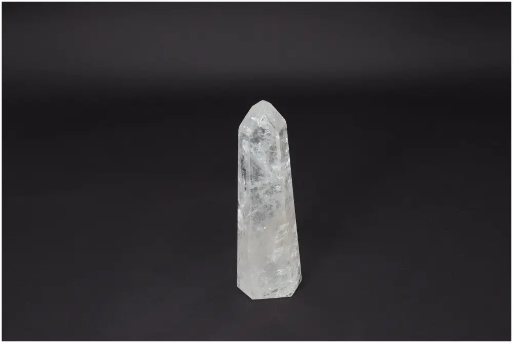 Lemurian Quartz Obelisk - Clear Quartz Crystal for Clarity and Balance, Master Healer Stone for Energy Amplification and Personal Growth