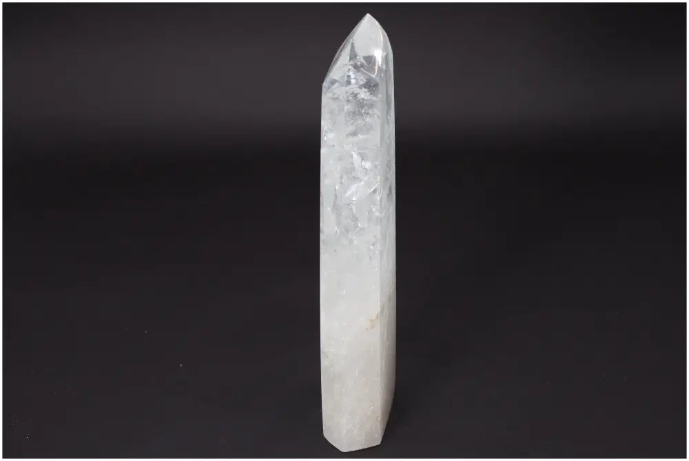Lemurian Quartz Obelisk crystal, clear and hand-selected, promoting clarity, balance, and growth. Ethically sourced, master healer stone.