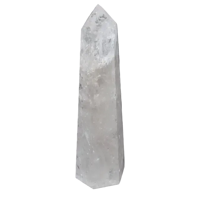 Lemurian Quartz Obelisk, Clear Quartz crystal, powerful for clarity and balance, ethically sourced and naturally formed stone