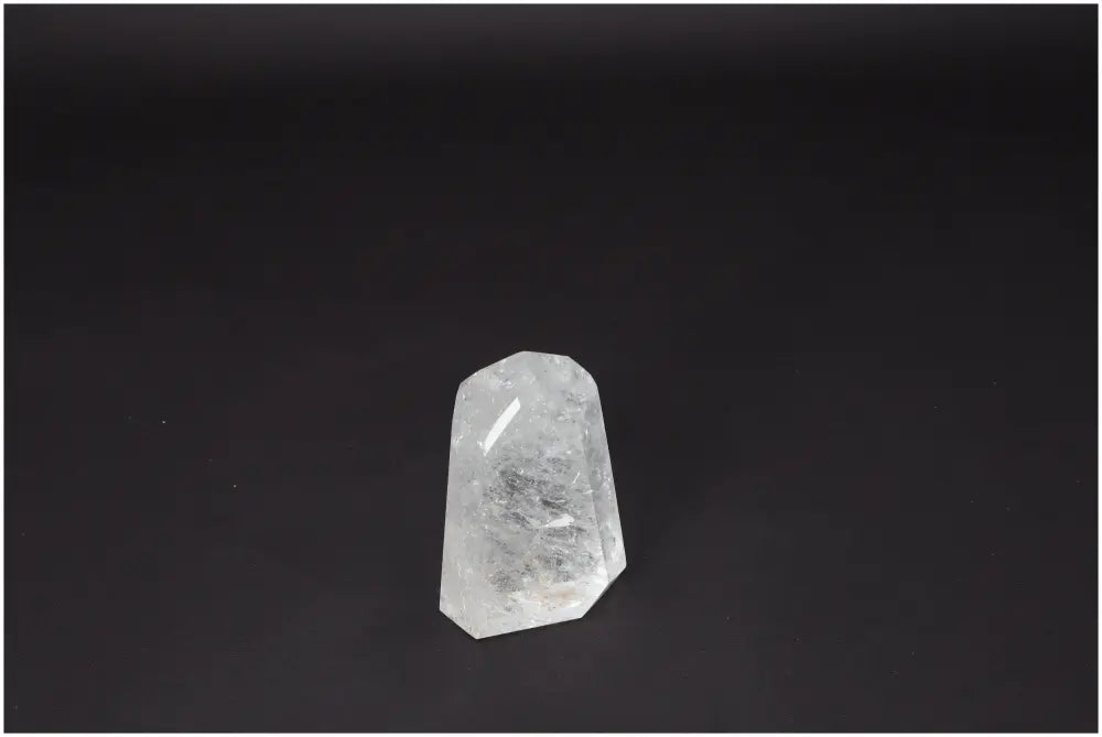 Lemurian Quartz Obelisk Crystal on Black Background, Master Healer Stone for Clarity, Balance, and Personal Growth