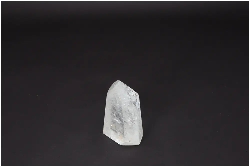 Lemurian Clear Quartz Obelisk for clarity and balance; ethically sourced crystal amplifying energy and intentions.