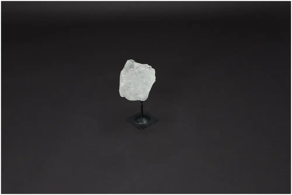 Lemurian Quartz crystal on a sleek metal stand, perfect for enhancing clarity and balance in your personal growth journey.