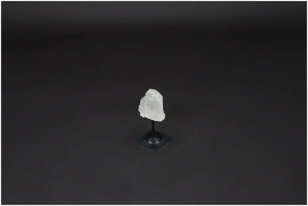 Lemurian Quartz Crystal on Metal Stand for clarity and balance