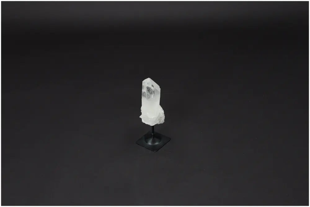 Lemurian Quartz Crystal on Metal Stand for Clarity and Balance, Ethically Sourced, Master Healer Stone.