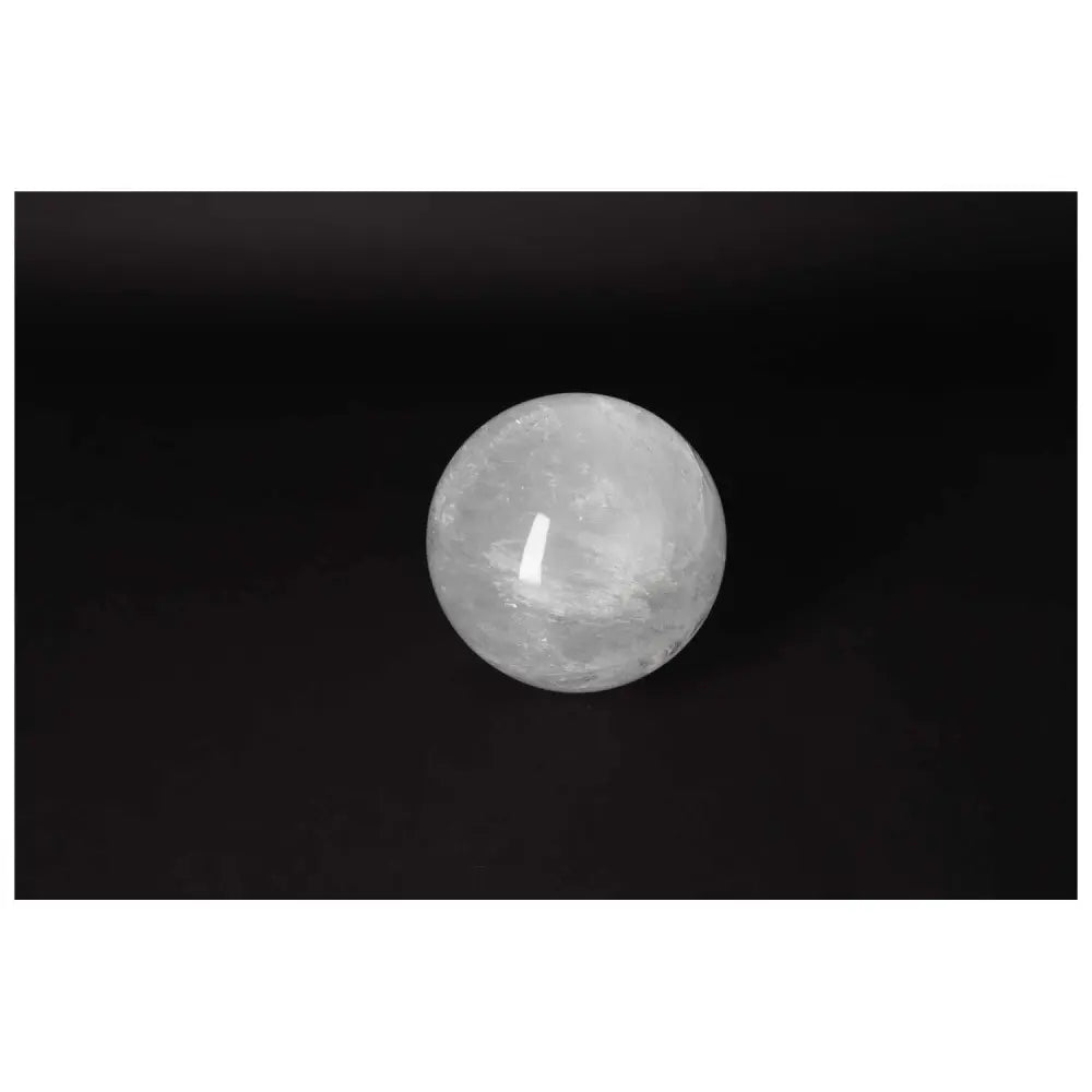 Lemurian Quartz Sphere 13 CM - Radiant Energy & Soul Connection with luminous clarity against black background