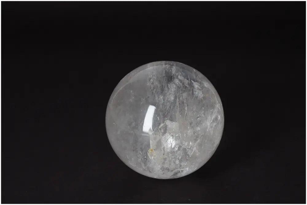 Lemurian Quartz Sphere 8-9 CM radiating clarity and high-vibrational energy, embodying ancient wisdom and intuition.