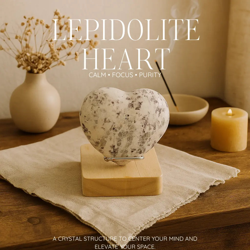 Lepidolite Heart Sylvia Crystals Sp. z o.o.