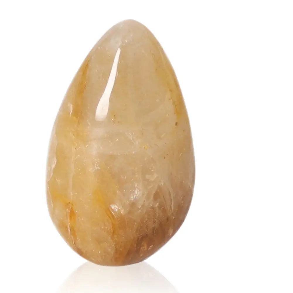 Polished limonite quartz stone for chakra balancing and spiritual healing.