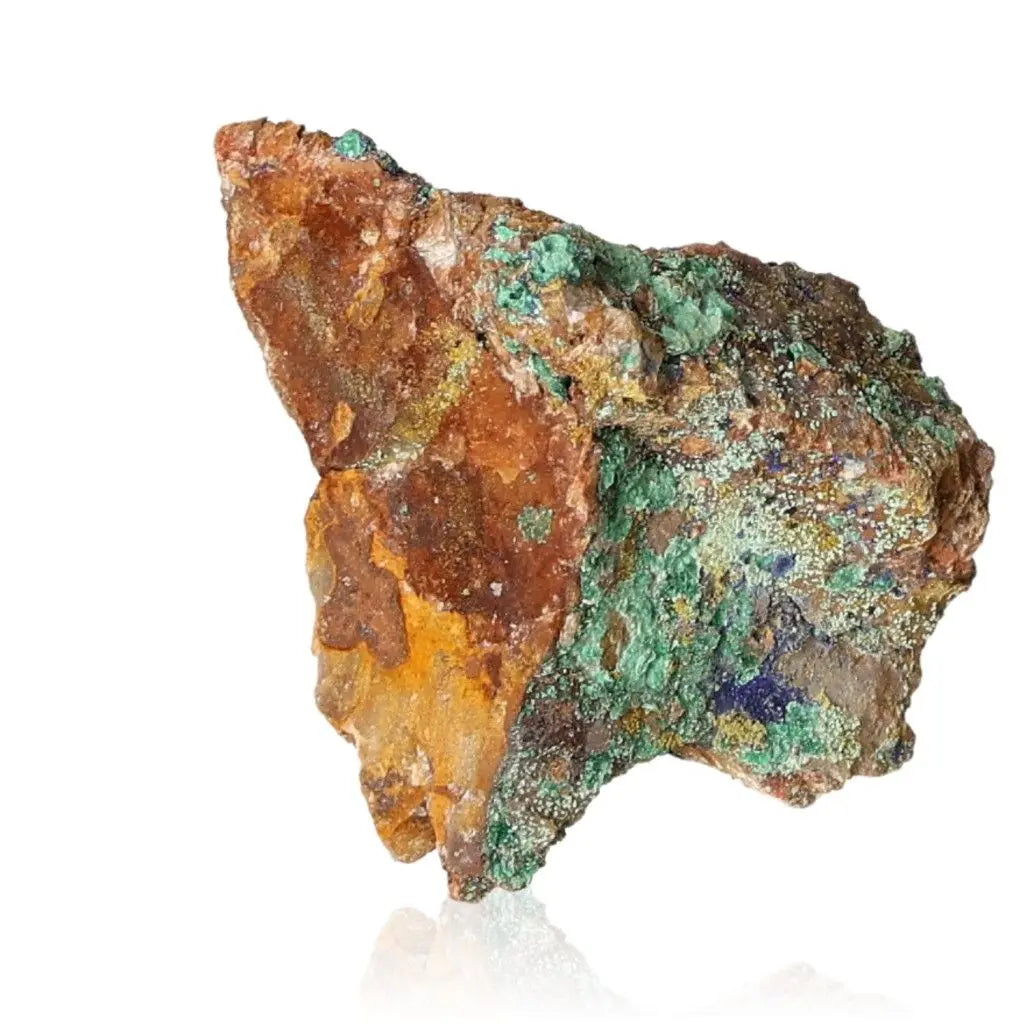 Vibrant malachite druzes crystal with natural textures and colors, promoting soothing energy and courage in life transitions.