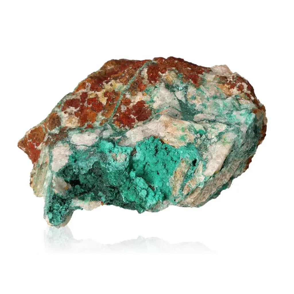 Malachite druzy gemstone showcasing vibrant green hues and intricate texture, known for promoting courage and hope.