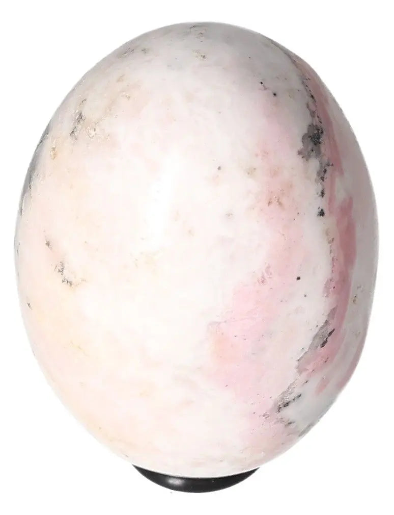 Manganocalcite egg crystal for healing, enhancing creativity, and promoting peace.