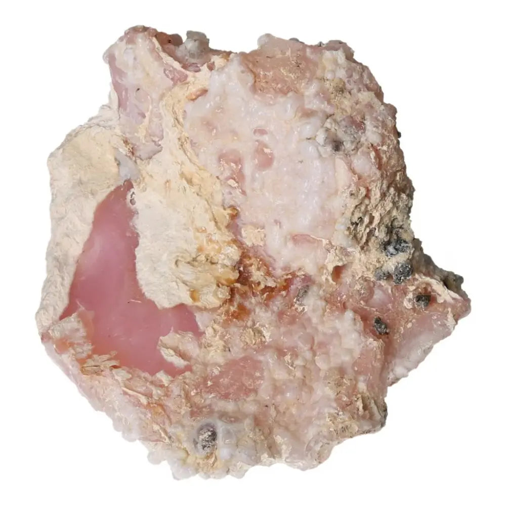 Pink Mangano Calcite crystal for emotional healing and self-love, showcasing soothing glow and gentle energy properties.