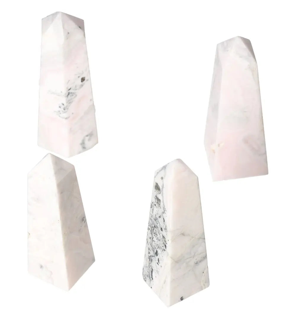 Manganocalcite Tower M healing crystal, promotes peace and creativity, calms negative energy, boosts productivity.