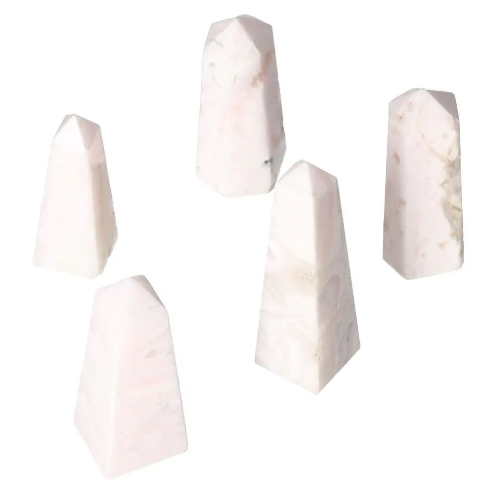 Assorted Manganocalcite Towers for healing, clearing negative energy, and boosting creativity.
