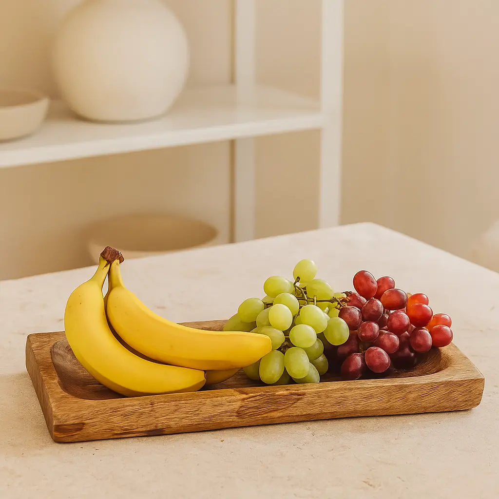 Mango Wood Decorative Tray – Natural Warmth and Timeless Style Sylvia Crystals Sp. z o.o.