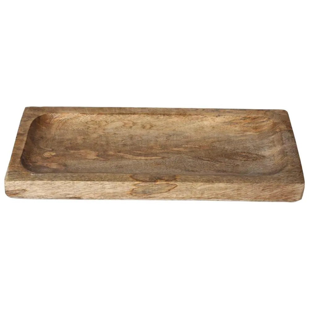 Sylvia Crystals mango wood decorative tray showcasing natural grains and luxury craftsmanship.
