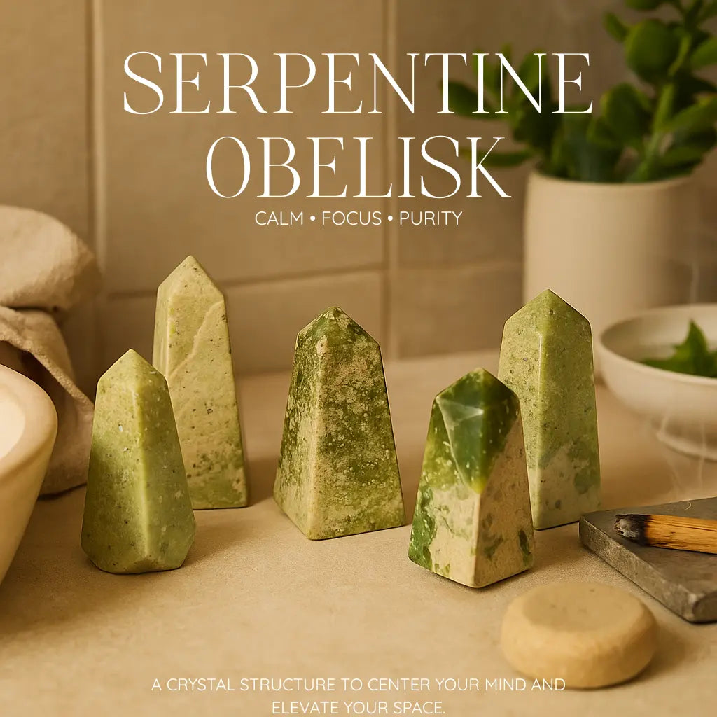Medium Serpentine Obelisk Sylvia Crystals Sp. z o.o.