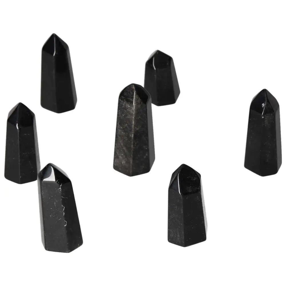 Mini Point Obsidian stones with powerful protective aura, absorbing and neutralizing negative energy.