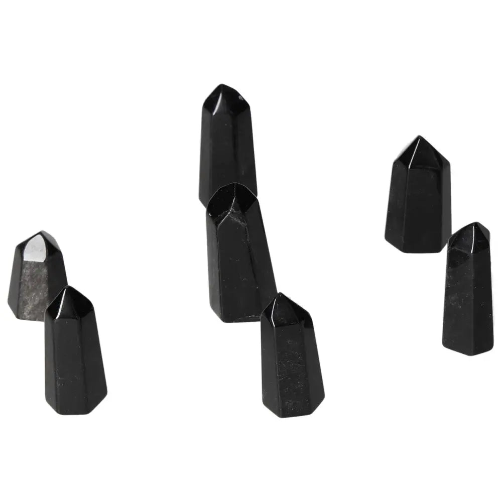 Mini Point Obsidian stones for protection, absorb negative energy, neutralize influences, powerful aura mineral.