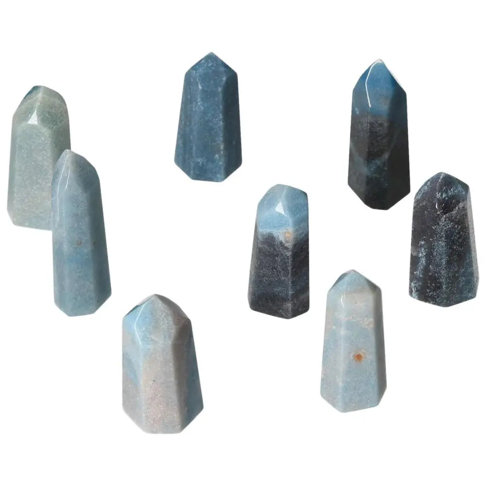 Blue mini Trolleite points for peace, purpose, and higher guidance, ideal for meditation, spiritual alignment, and portable altars.