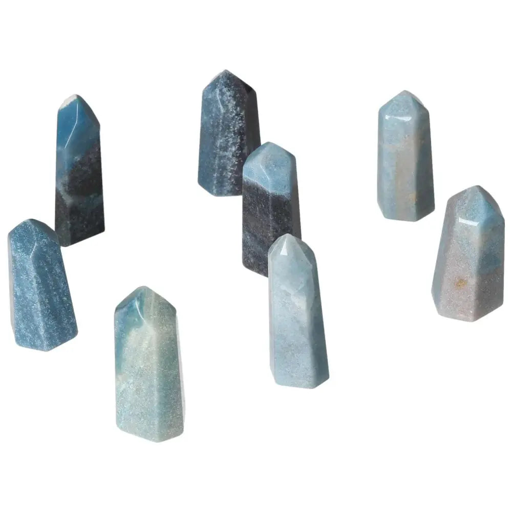 Mini Trolleite Point collection featuring calming blue stones for meditation and spiritual alignment.