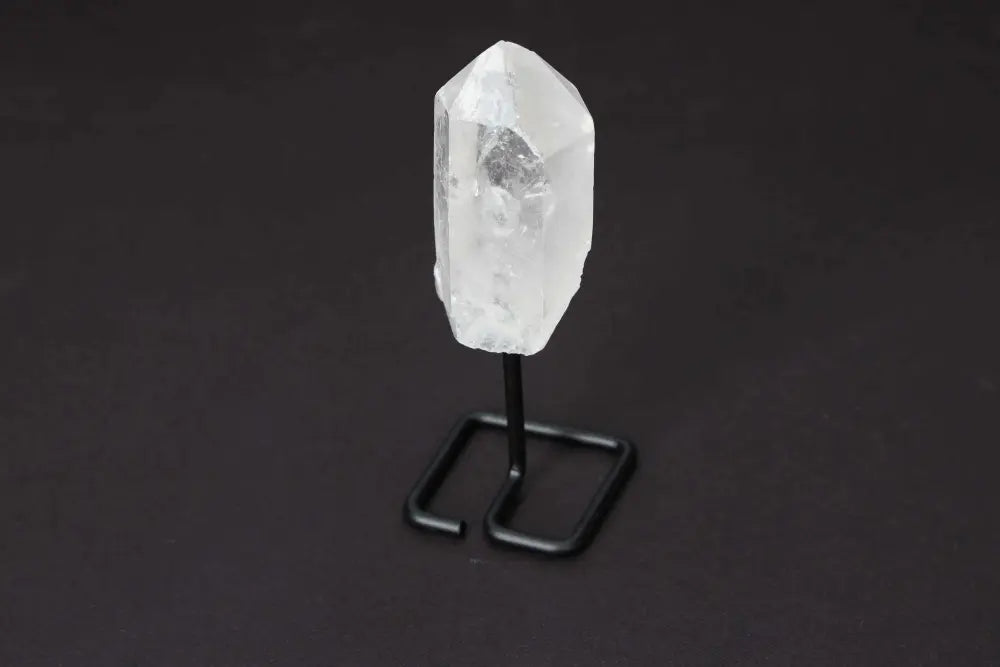 Natural Clear Quartz Point on Stand for Amplifying Energy and Clarity in Meditation and Energy Work