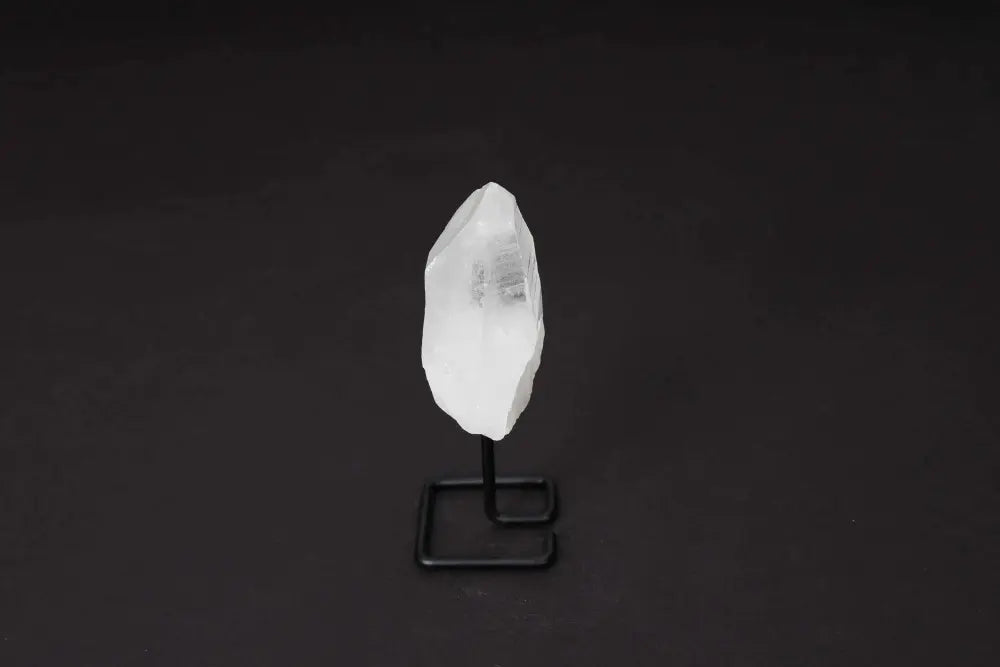 Natural Clear Quartz Point with Stand for energy amplification and clarity.