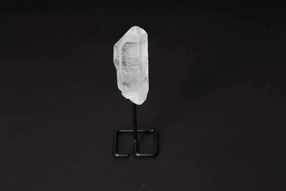 Natural Clear Quartz Point on Stand for Energy Amplification and Meditation