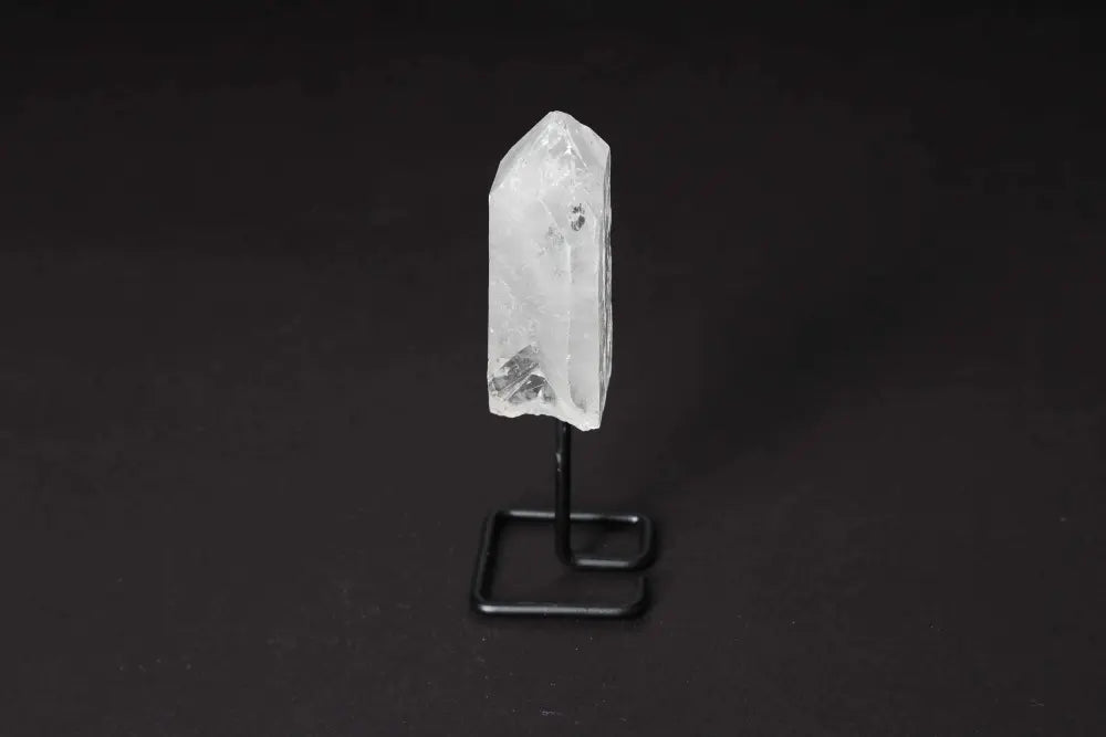 Natural Clear Quartz Point on Stand for Energy Alignment and Clarity