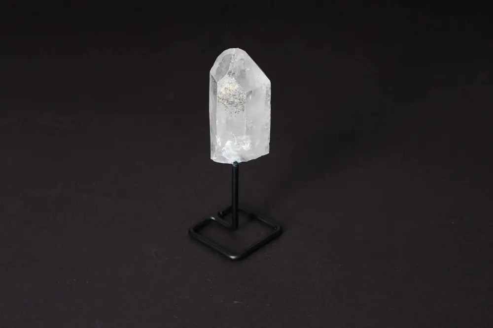 Natural Clear Quartz Point on Stand for Amplifying Energy and Clarity
