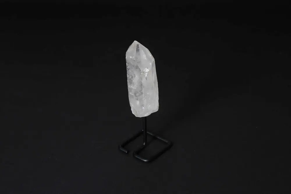 Natural Clear Quartz Point on Stand for Energy Amplification and Meditation
