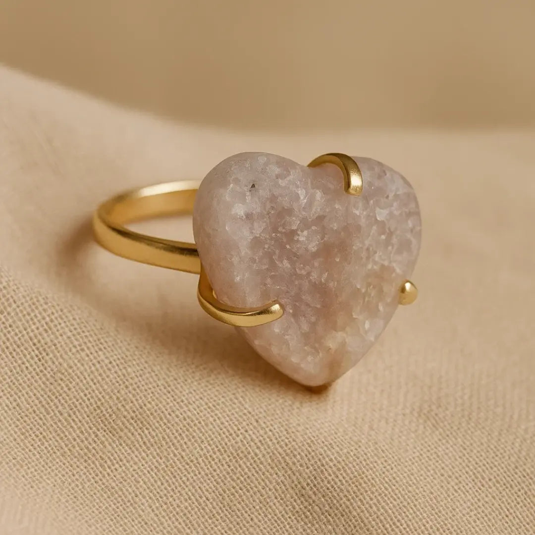 Pink Amethyst Simple Band Ring Sylvia Crystals Sp. z o.o.