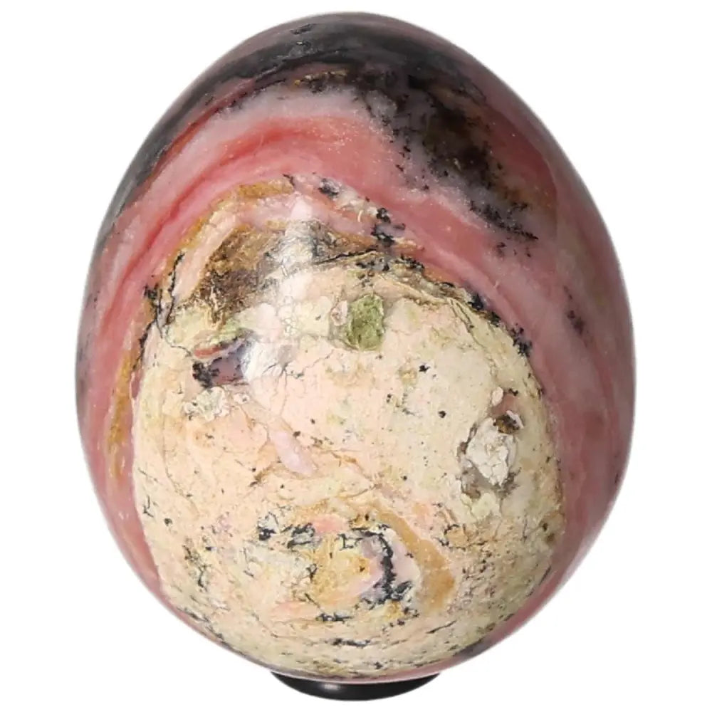 Pink opal egg with unique swirls and patterns, symbolizing communication, kindness, and trust