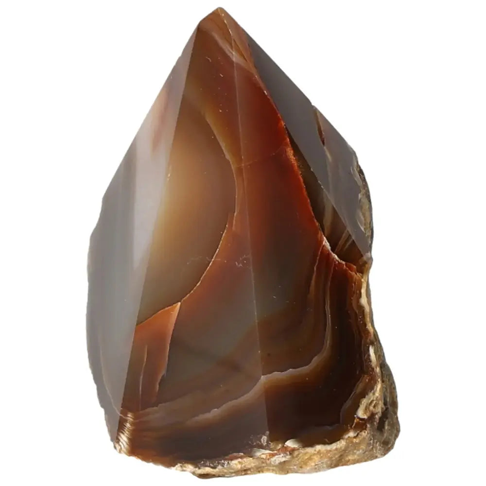 Polished Agate Point crystal showcasing natural beauty and healing properties.