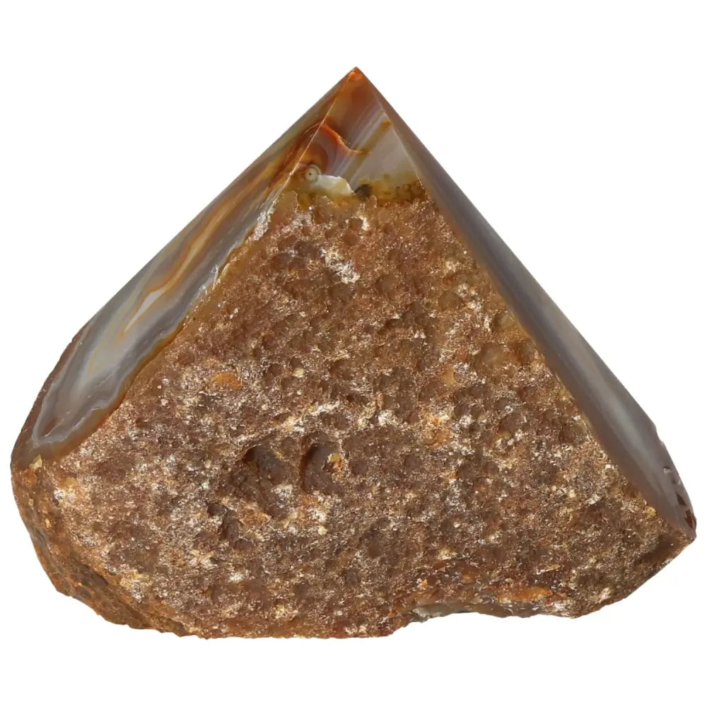Polished Agate Point gemstone enhancing spiritual harmony and luxury from Sylvia Crystals, featuring a refined and natural finish.