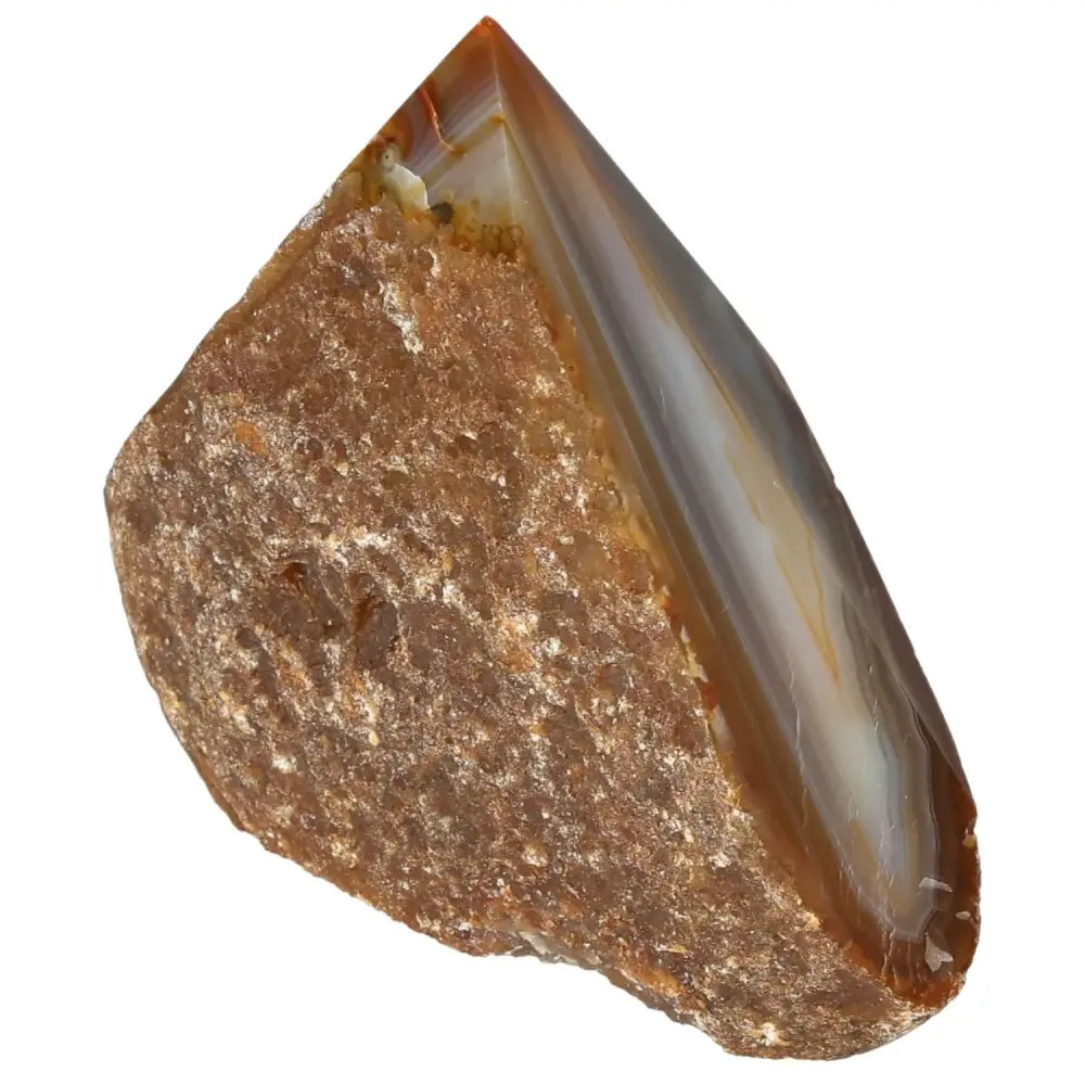 Polished Agate Point gemstone with a luxurious finish, perfect for harmonizing body, mind, and spirit energies by Sylvia Crystals.