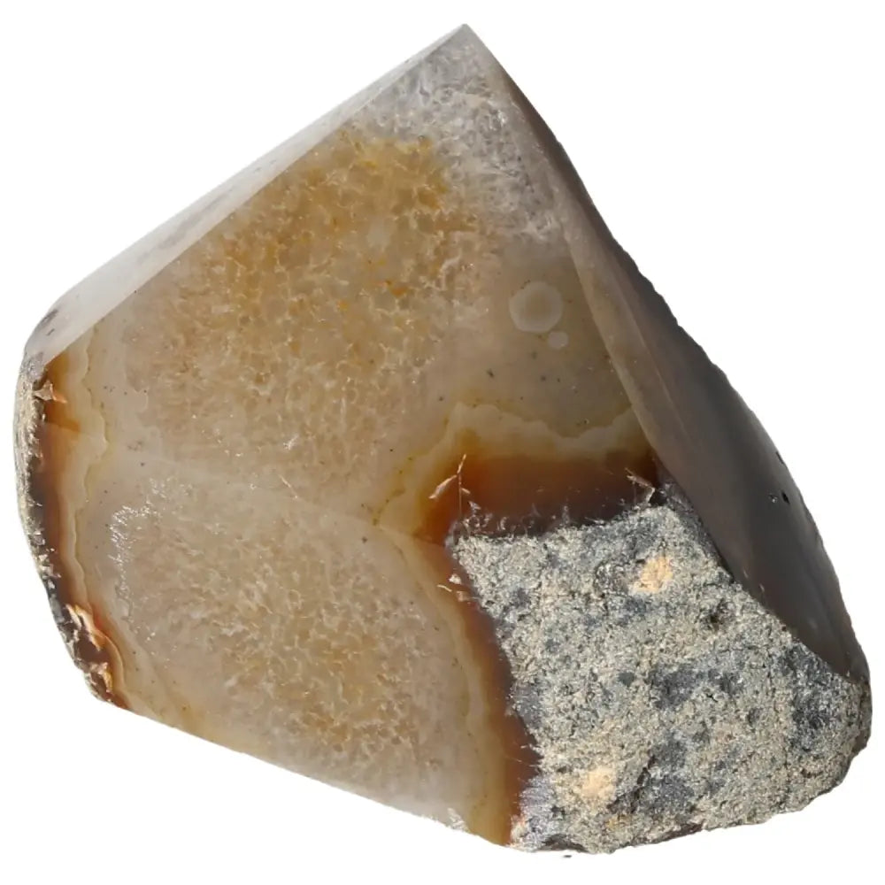 Polished Agate Point showcasing vibrant hues and intricate patterns, ideal for energy harmonization and emotional stability.