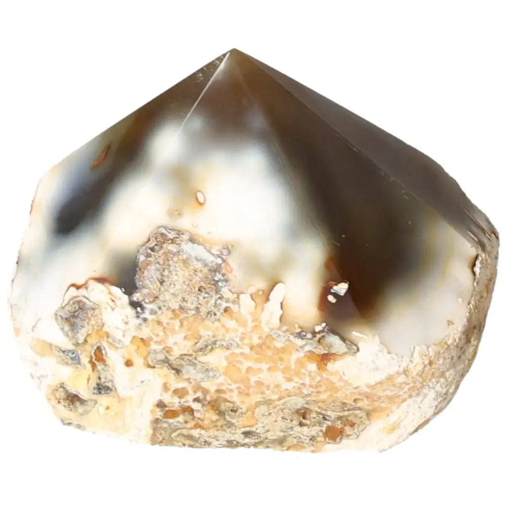Polished Agate Point from Sylvia Crystals, premium gemstone for luxury and spiritual decor.