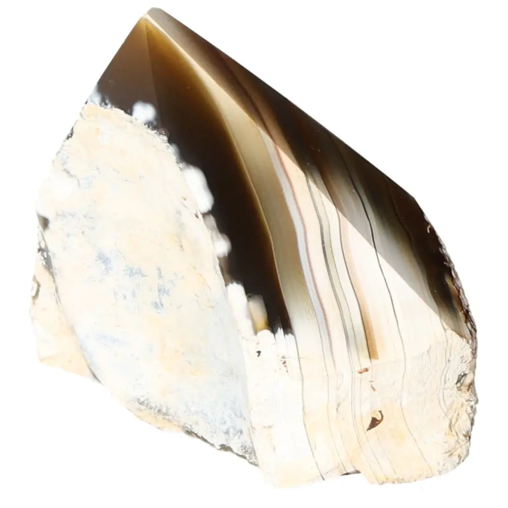 Polished Agate Point featuring unique hues and intricate patterns, ideal for enhancing spiritual serenity and harmony.