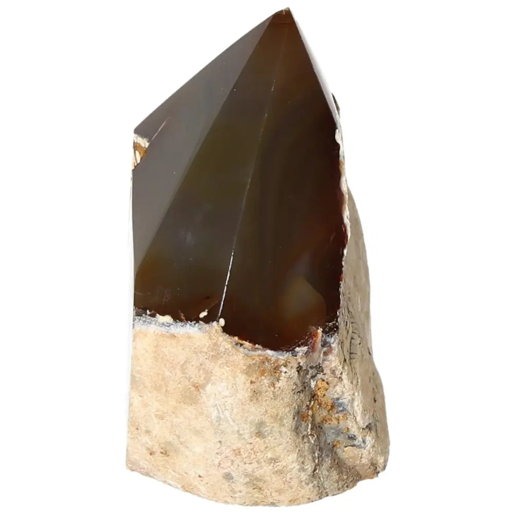 Exquisite Polished Agate Point from Sylvia Crystals, known for harmonizing energy and enhancing tranquility.