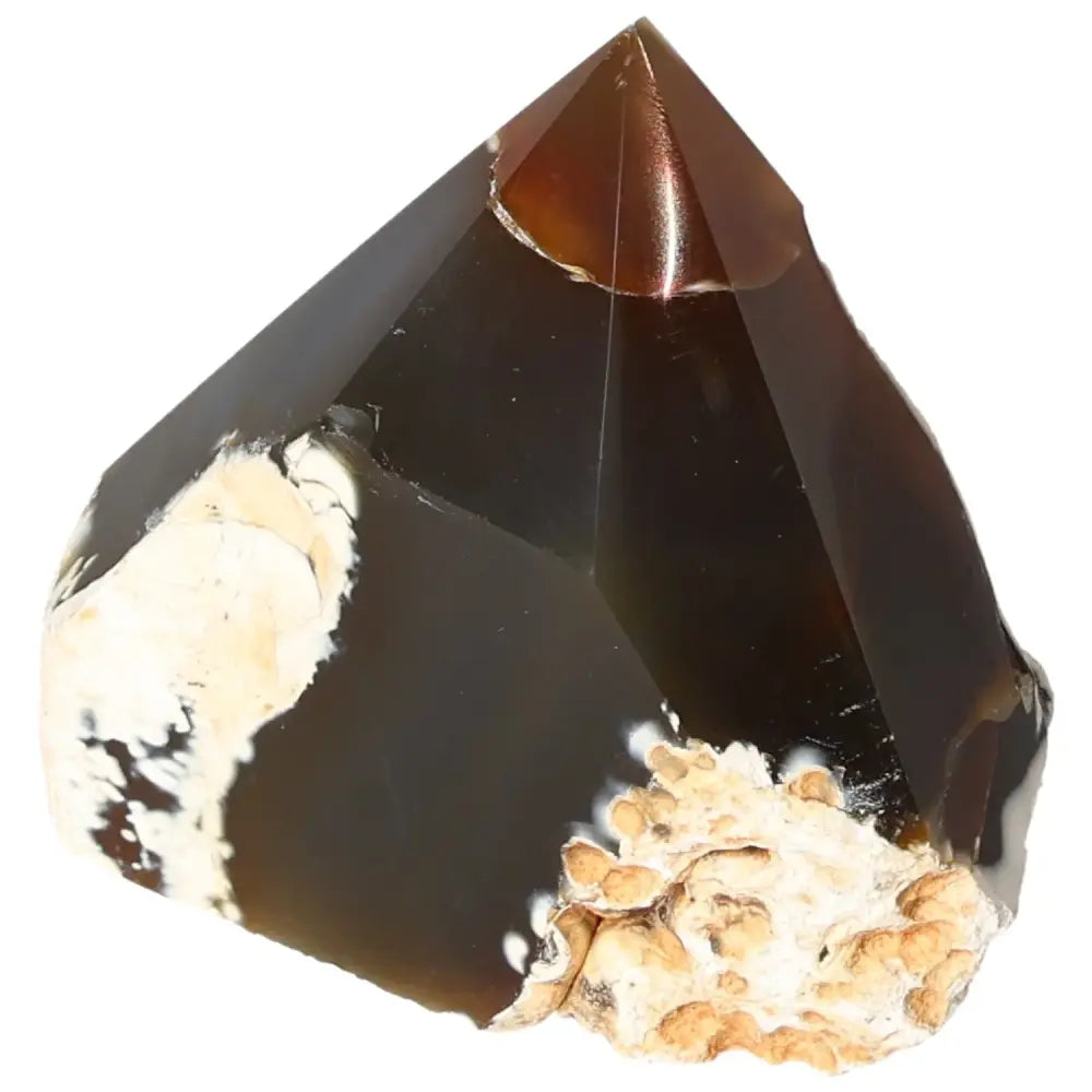 Exquisite Polished Agate Point crystal, offering tranquility and harmony, by Sylvia Crystals. Handpicked masterpiece for serene energy.