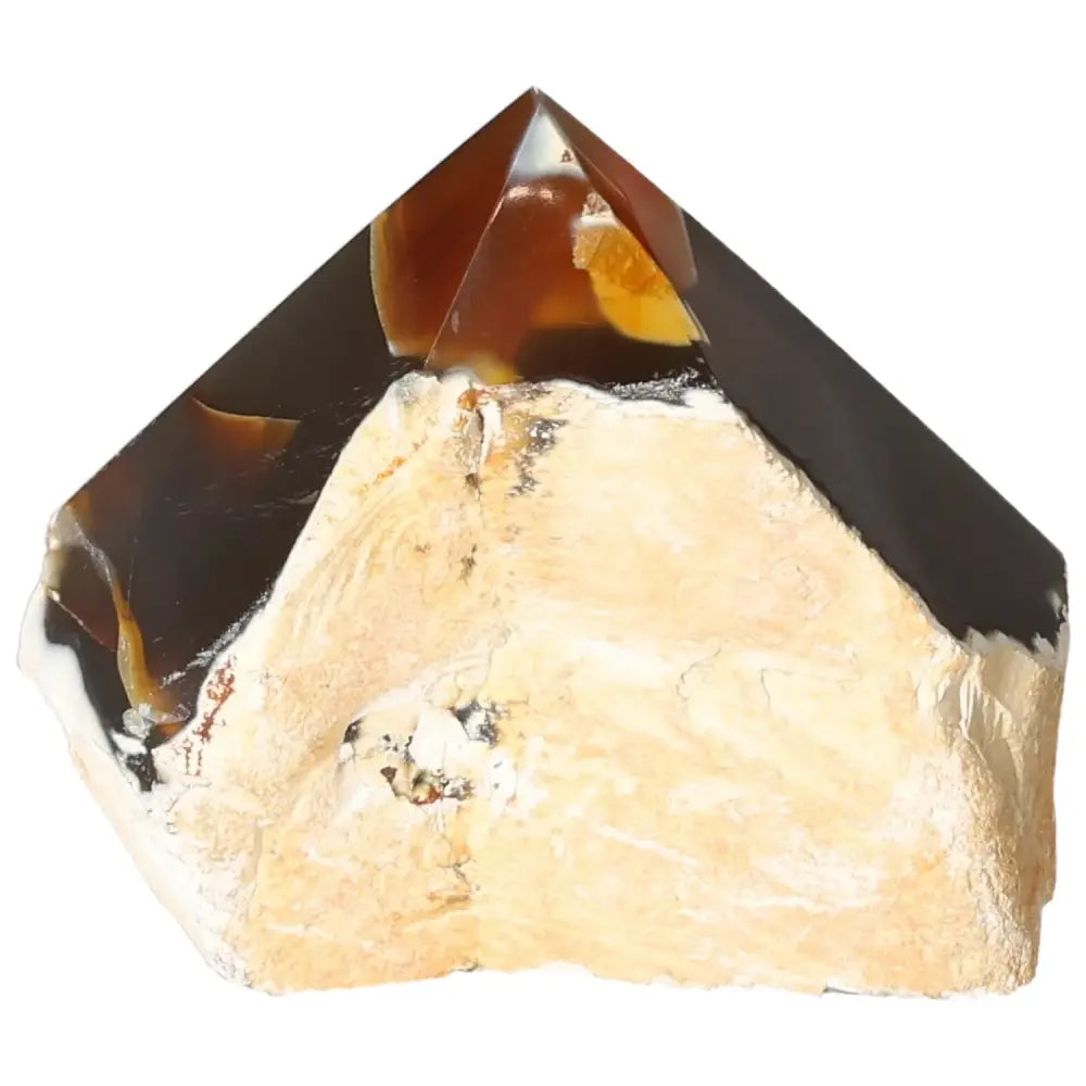 Polished Agate Point crystal from Sylvia Crystals, offering tranquility and harmony with its serene energy and exquisite design.